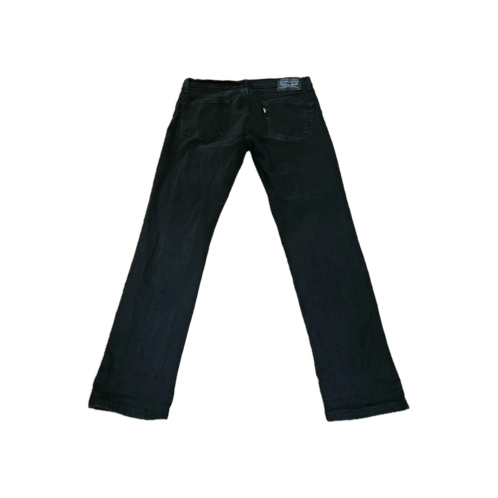 Levi's Denim Jeans 511 32x30 Black Straight Mid‎ Rise Waterless Cotton Zipper